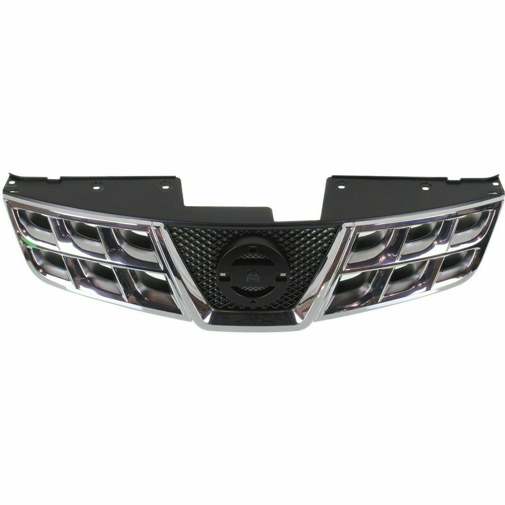 Front Grille Chrome Shell Primed Insert For 11-13 Nissan Rogue 14-15 Select