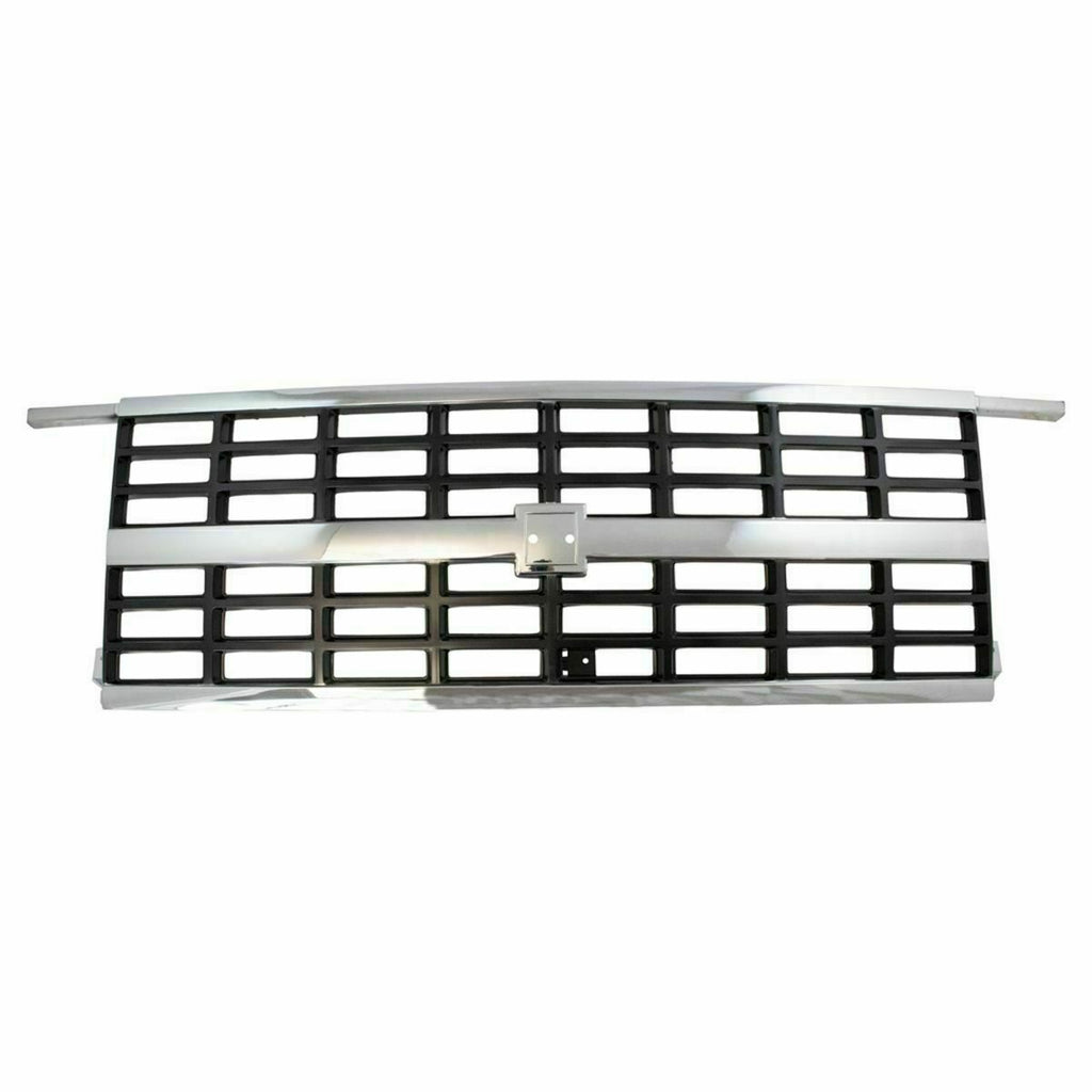 Front Chrome Grille with Dual Headlights For 89-91 Chevrolet Blazer Suburban R/V