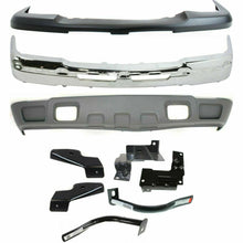 Load image into Gallery viewer, Front Bumper Kit Chrome Steel Set of 9 For 2003-2006 Chevrolet Silverado 1500