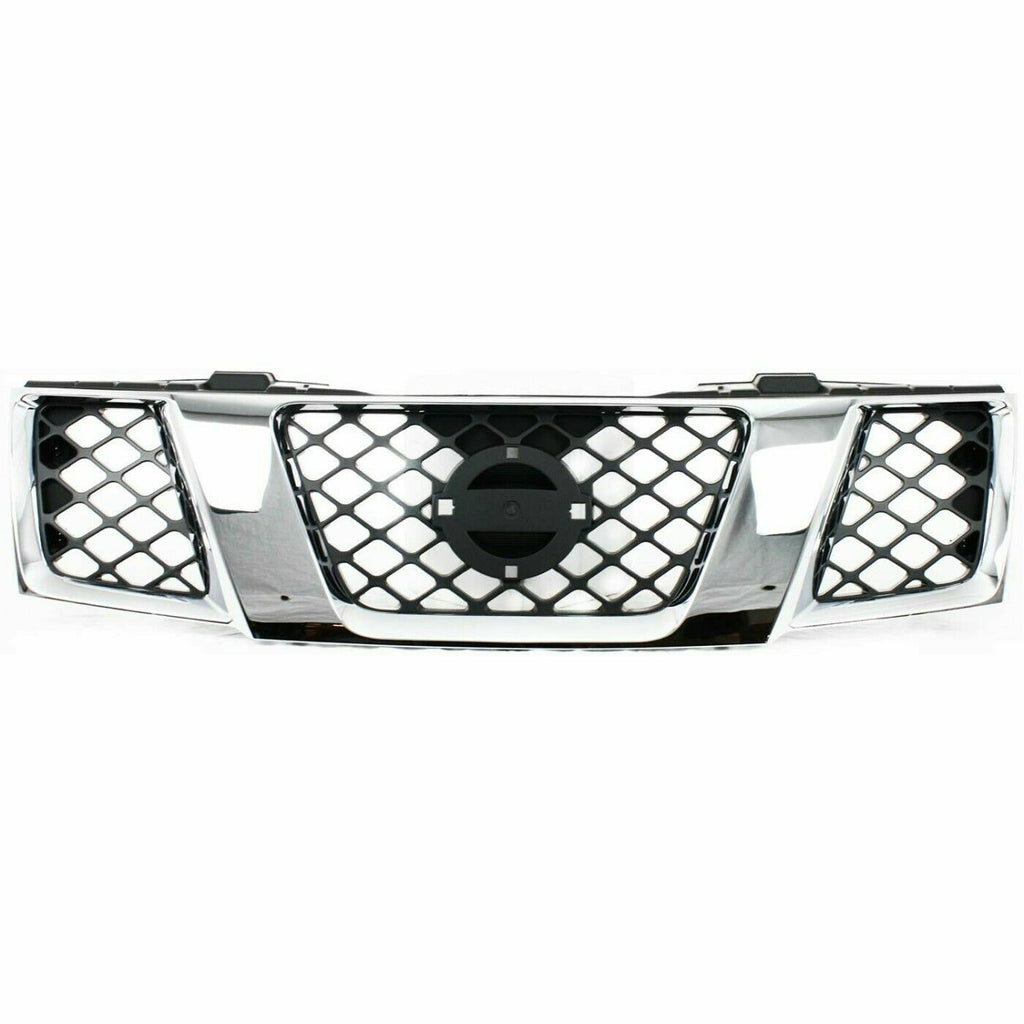 Front Grille Plastic Chrome For 2005-2008 Nissan Frontier / 2005-2007 Pathfinder