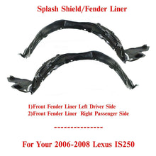 Load image into Gallery viewer, Front Fender Liner Left &amp; Right Side For 2006-2008 Lexus IS250/ IS350