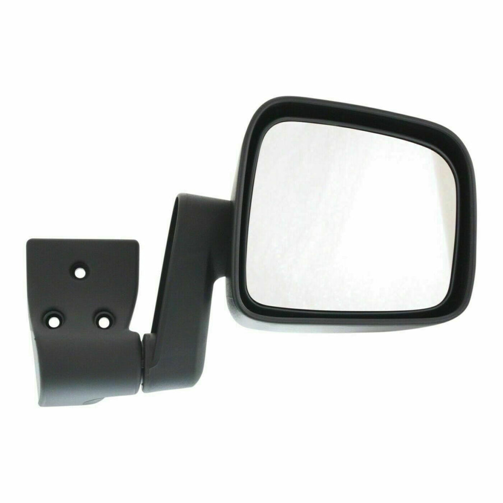 Front Left Driver Side Mirror Manual Folding Black For 2003-2006 Jeep Wrangler