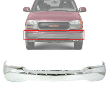 Load image into Gallery viewer, Front Bumper Chrome Steel For 1999-2002 GMC Sierra 1500 2000-2006 Yukon