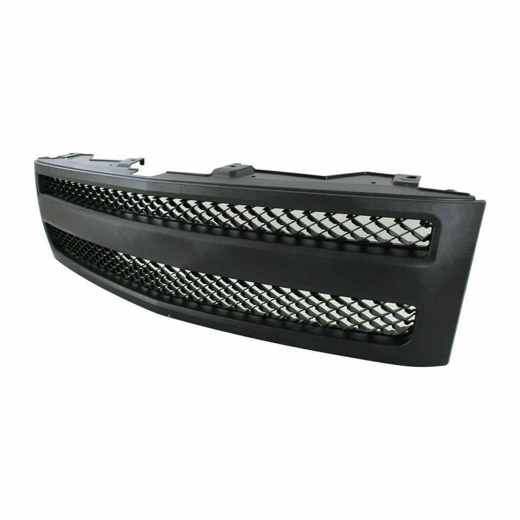 Front Grille Textured Black Shell & Insert For 2007-13 Chevrolet Silverado 1500