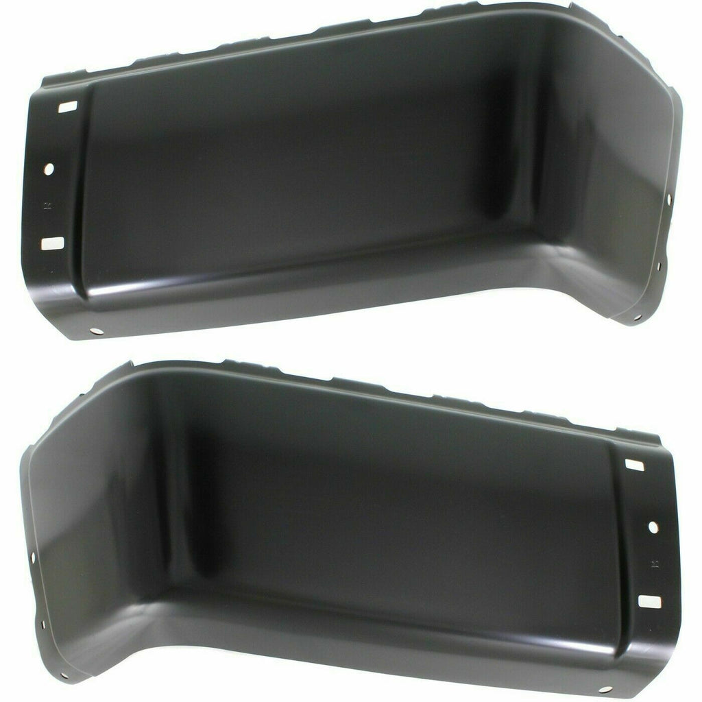 Rear Bumper End Caps Primed Steel For 07-14 Silverado/ Sierra 1500 2500HD 3500HD
