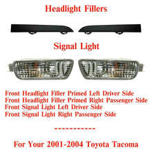 Load image into Gallery viewer, Front Headlight Filler + Signal Light LH &amp; RH Side For 2001-2004 Toyota Tacoma