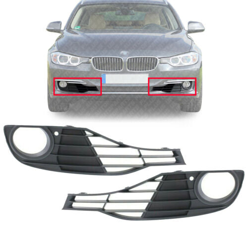 Fog Light Trims Left & Right Side Textured For 2012-2015 BMW 3 Series