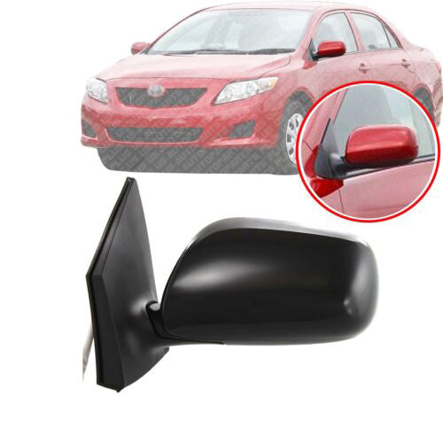 Left Side Power Mirror Manual Flding Paintable Heated For 2009-13 Toyota Corolla