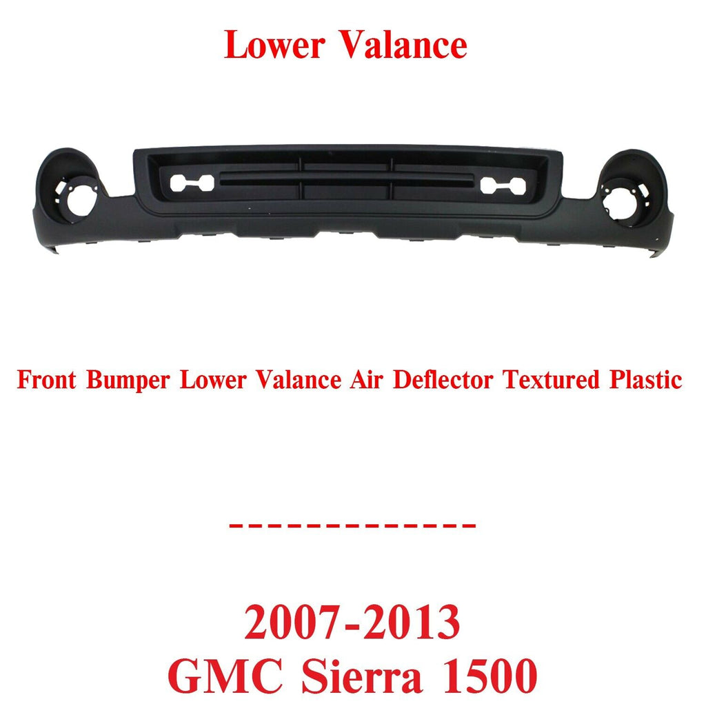 Front Lower Valance Air Deflector Textured Plastic For 2007-2013 GMC Sierra 1500