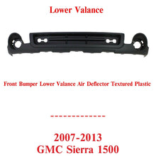 Load image into Gallery viewer, Front Lower Valance Air Deflector Textured Plastic For 2007-2013 GMC Sierra 1500