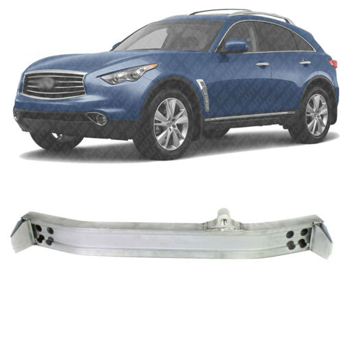 Front Bumper Reinforcement Aluminum Natural For 09-13 Infiniti FX35 2014-17 QX70