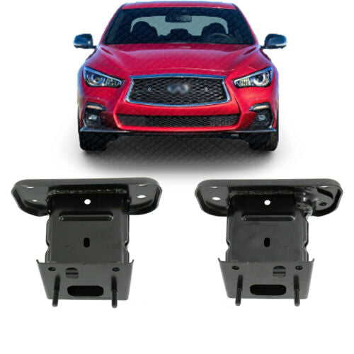 Front Bumper Stay Steel Mounting Bracket Set For 2014-2019 Infiniti Q50