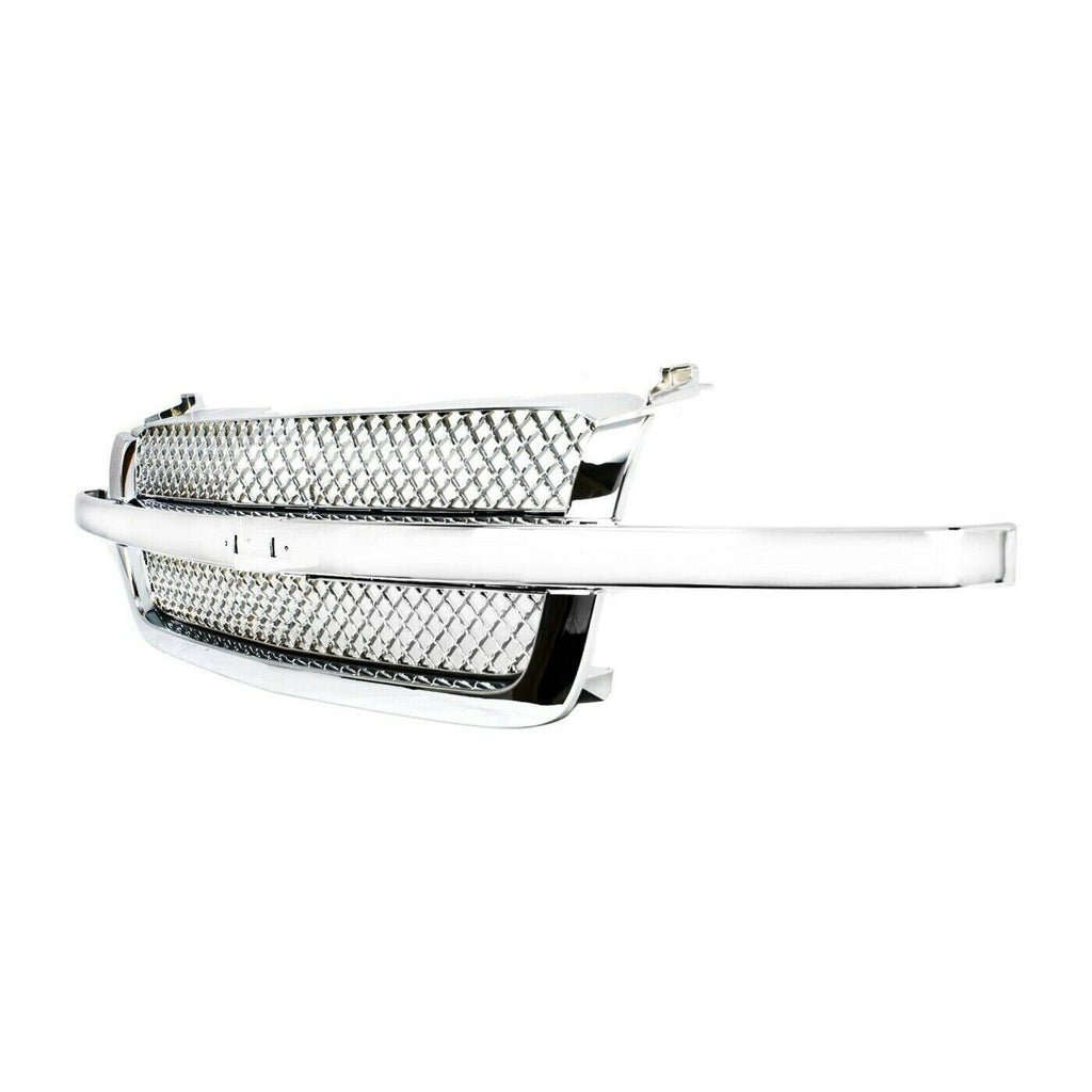 Front Grille Mesh insert All Chrome For 2003-06 Chevrolet Silverado 1500 - 3500