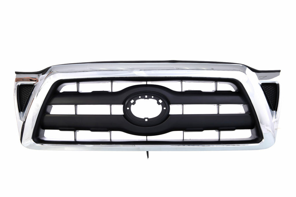 Front Grille Chrome Shell With Black Insert For 2005-2008 Toyota Tacoma