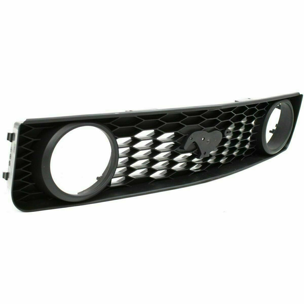 Front Bumper Lower & Upper Grille Textured For 2005-2009 Ford Mustang GT