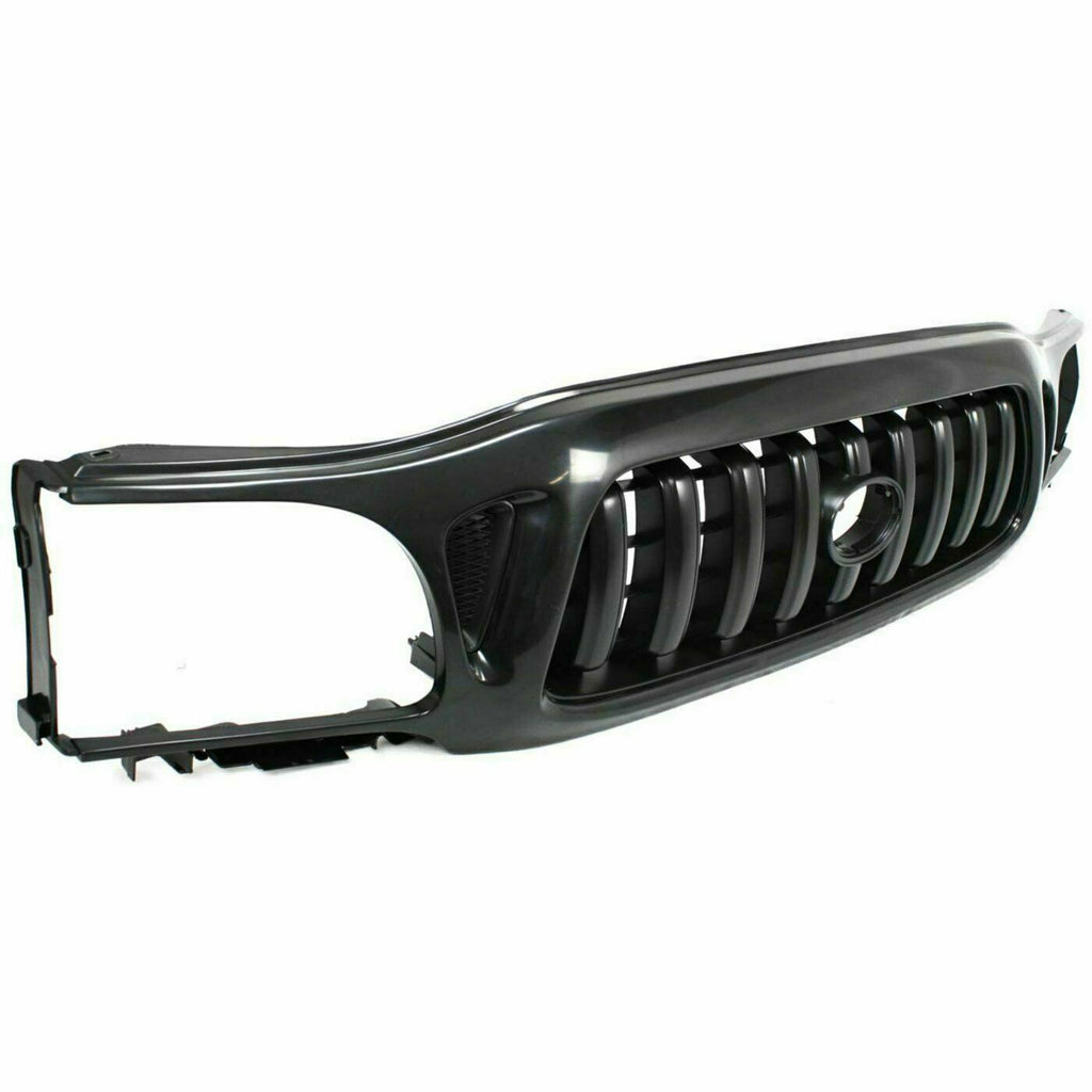 Front Grille Primed Shell & Insert For 2001-2004 Toyota Tacoma DLX / Base