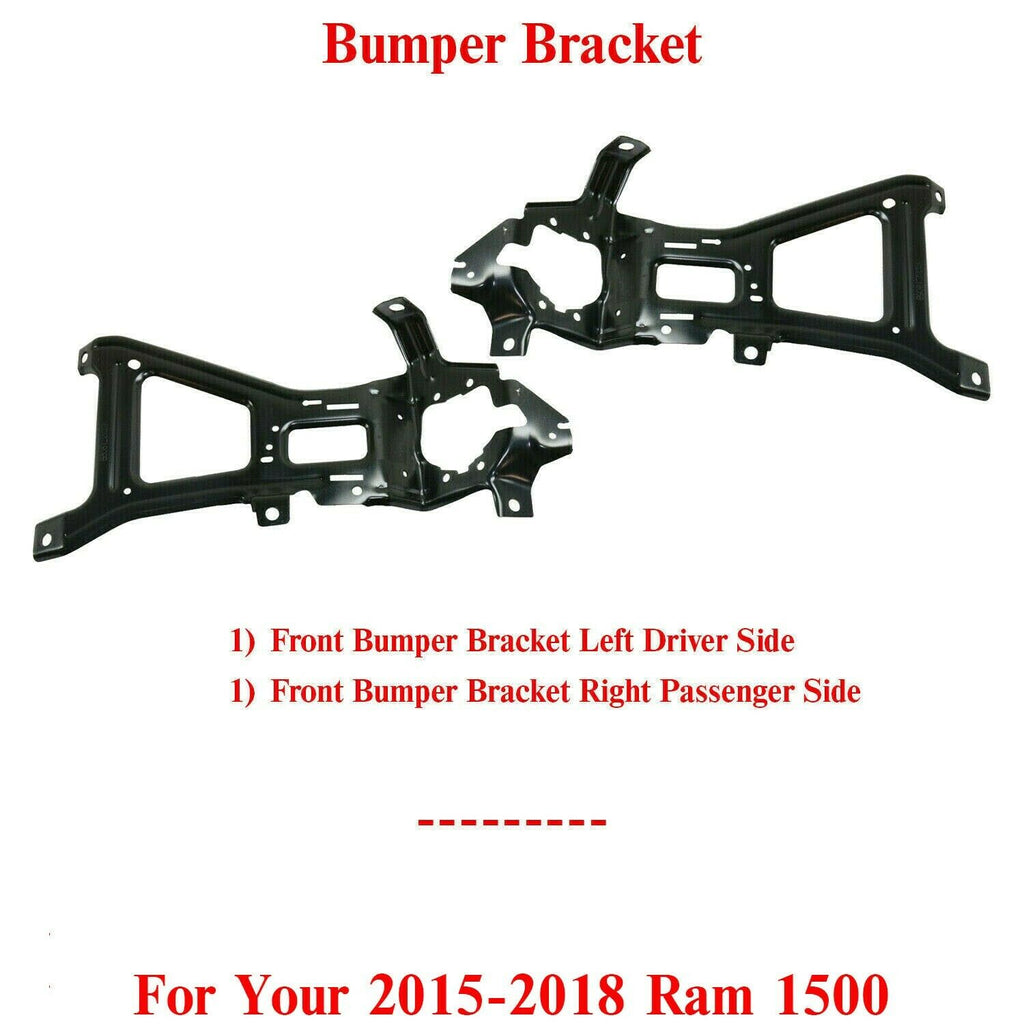 Front Bumper Bracket Set Left and Right Side For 2015-2018 Ram 1500