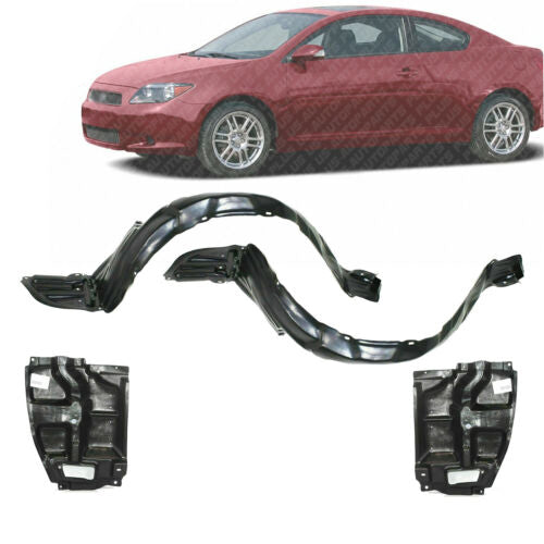 Front Fender Liners & Engine Splash Shield Side LH & RH For 2005-2010 Scion TC