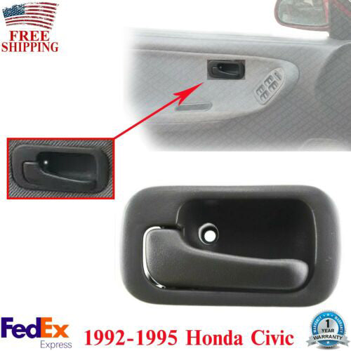 Front Door Handle Driver Side Interior Plastic For 1992-1995 Honda Civic