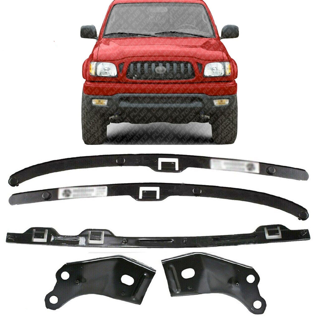 Front Bumper Brackets + Center Retainer LH & RH Side + For 2001-04 Toyota Tacoma