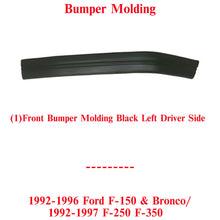 Load image into Gallery viewer, Front Bumper Molding Black LH Side For 1992-96 Ford F-150 &amp; Bronco / 92-97 F-250