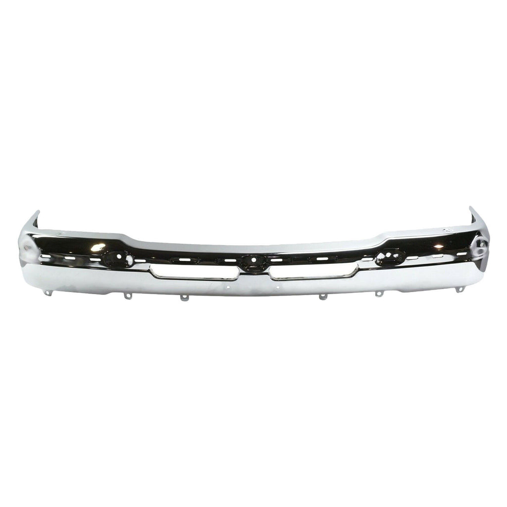 Front Bumper Kit Chrome Steel + Grille + Brackets For 2003-2006 Silverado 1500