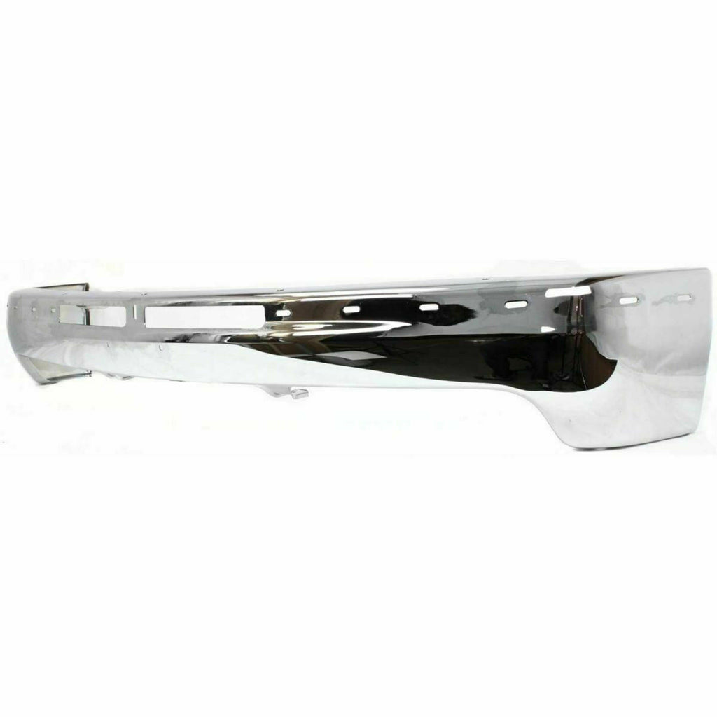 Front Bumper Chrome Steel W/o Brackets For 1999-2002 Silverado 1500 2500HD 3500