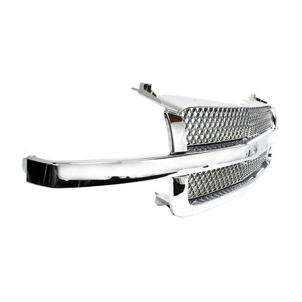 Front Grille Mesh insert All Chrome For 2003-06 Chevrolet Silverado 1500 - 3500