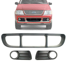 Load image into Gallery viewer, Front Bumper Center Grille &amp; Fog Lamp Bezels For 2002-2005 Ford Explorer