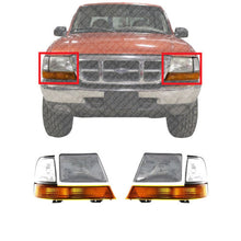 Load image into Gallery viewer, Head Lamps + Corner Parking Lamps Set LH &amp; RH Side For 1998-2000 Ford Ranger
