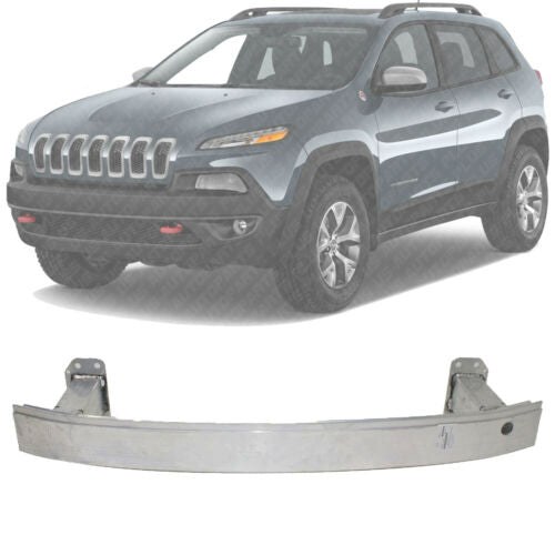 Front Bumper Reinforcement Aluminum w/o Tow Hook Holes For 2014-18 Jeep Cherokee