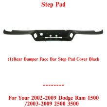 Load image into Gallery viewer, Rear Bumper Face Bar Step Pad Cover Black For 2002-2009 Dodge Ram 1500 2500 3500