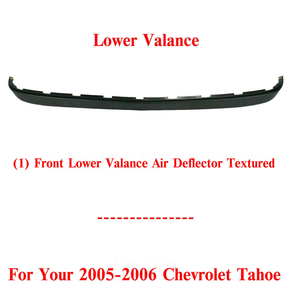 Front Lower Valance Extension Air Deflector Textured For 2005-2006 Chevrolet Tahoe