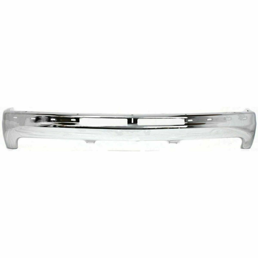 Front Bumper Chrome Steel W/o Brackets For 1999-2002 Silverado 1500 2500HD 3500