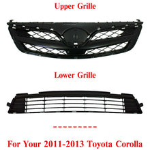 Load image into Gallery viewer, Front Upper Grille Primed &amp; Bumper Grille Textured For 2011-13 Toyota Corolla