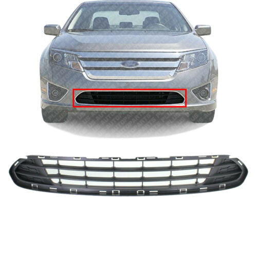 Front Bumper Lower Grille Center Textured Gray Plastic For 2010-2012 Ford Fusion