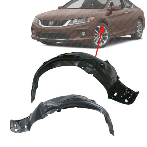 Front Fender Liner Left & Right Side Coupe For 2013-2015 Honda Accord