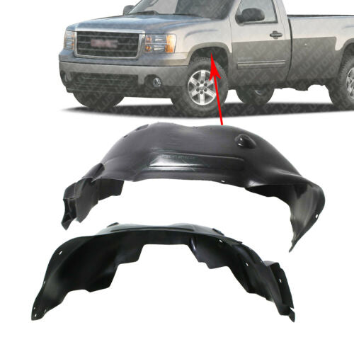 Front Fender Liner Left & Right Side For 2007-2013 GMC Sierra 1500