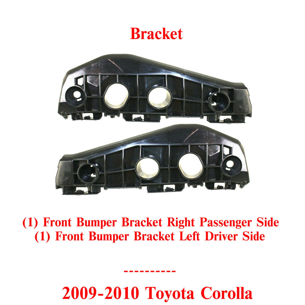 Front Bumper Brackets Support Left & Right Side Plastic For 09-10 Toyota Corolla