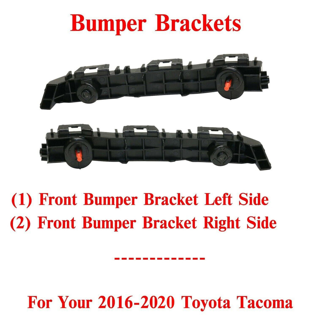 Front Bumper Cover Retainer Brackets Left & Right Side For 2016-2020 Toyota Tacoma