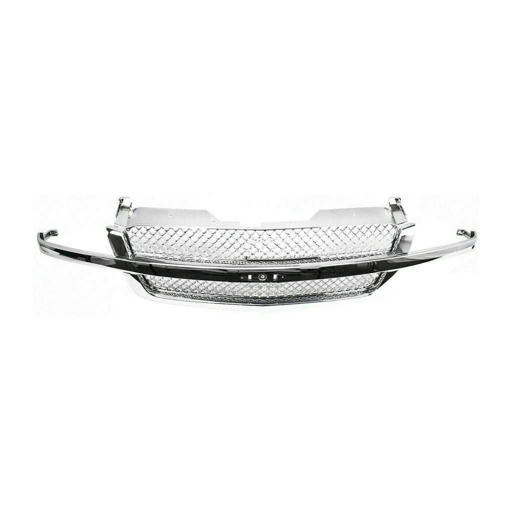 Front Grille Mesh insert All Chrome For 2003-06 Chevrolet Silverado 1500 - 3500