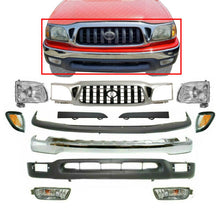 Load image into Gallery viewer, Front Chrome Grille with Black Insert + Bumper Kit For 2001-2004 Toyota Tacoma