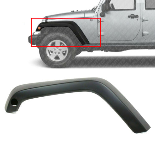 Front Left Driver Side Fender Flare Primed For 2007-2018 Jeep Wrangler (JK)