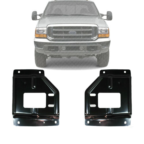 Front Bumper Bracket Left & Right Steel For 2000-2004 F-Series Super Duty