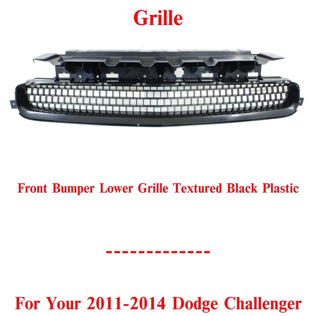 Front Bumper Lower Grille Textured Black Plastic For 2011-2014 Dodge C – US  AUTO PARTS PLUS