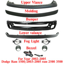 Load image into Gallery viewer, Front Bumper Primed Steel Kit + Fog Light For 2002-2005 Dodge Ram 1500 2500 3500