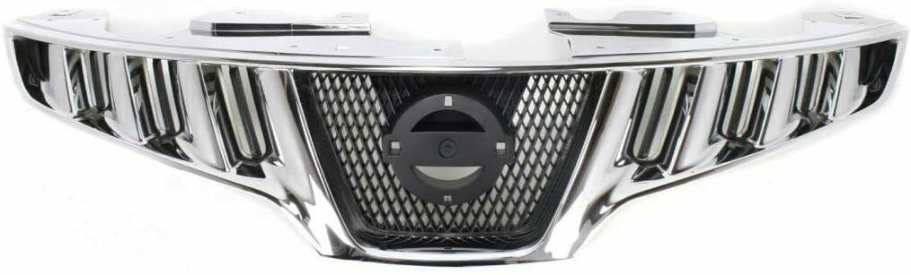 Front Grille Chrome Shell With Black Insert Plastic For 2009-2010 Nissan Murano