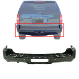 Rear Bumper Cover With Object Sensor Holes Primed For 2007-2014 Chevrolet Tahoe
