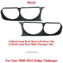 Load image into Gallery viewer, Head Lamp Bezel Left Driver &amp; Right Passenger Side For 2008-14 Dodge Challenger