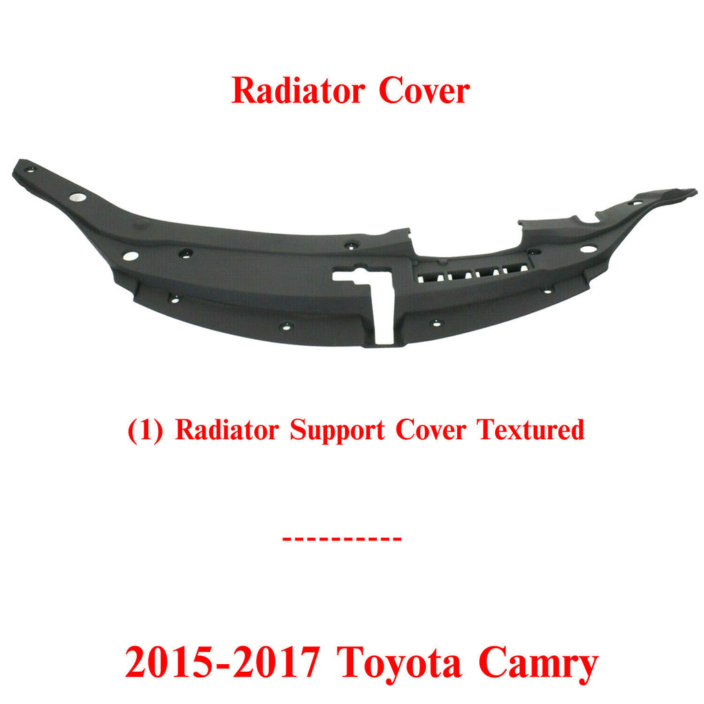 Upper Radiator Support Cover Duct Seal Plastic For 2015-2017 Toyota Camry